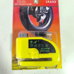 CANDADO DE MOTO CON ALARMA COLOR FLOURESCENTE