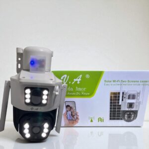 CAMARA DOBLE LENTE CON PANEL SOLAR EXTERIOR