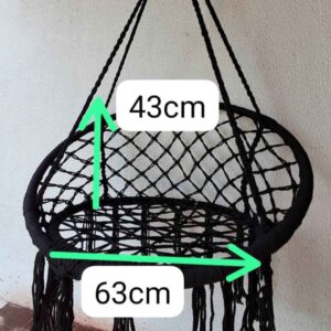 SILLA HAMACA COLGANTE COLOR NEGRO