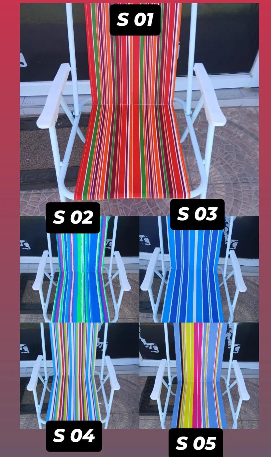 SILLAS PLEGABLES DE RAYAS