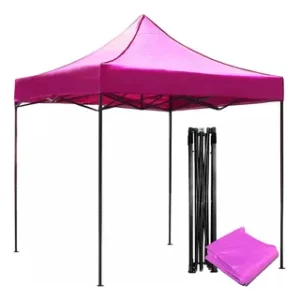 TOLDO PLEGABLE 3X3 CON ESTRUCTURA LONA FUCSIA