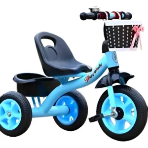 TRICICLO CON CANASTA PARA NIÑOS COLOR AZUL