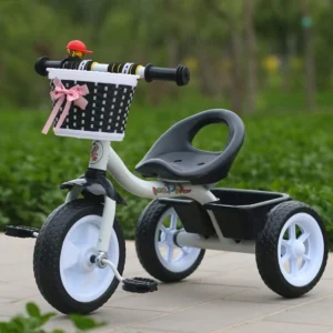 TRICICLO CON CANASTA PARA NIÑOS COLOR NEGRO