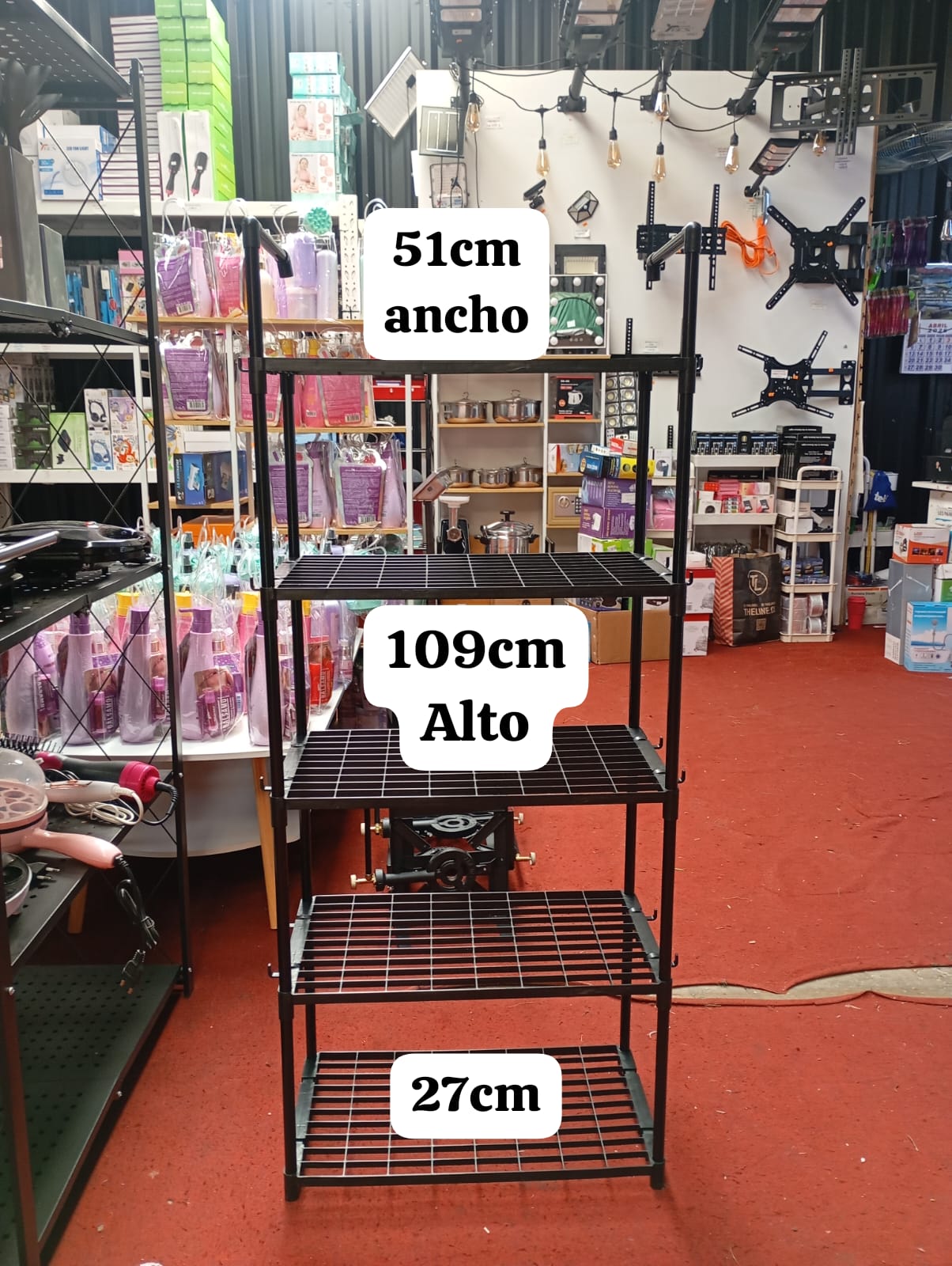 ESTANTE DE ALMACENAMIENTO 5 NIVELES DE PLASTICO - Imagen 3
