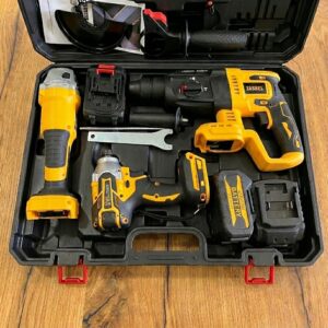 KIT DE 3 HERRAMIENTAS PISTOLA IMPACTO + GALLETERO+ROTOMARTILLO TASBEL