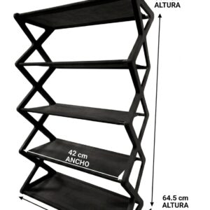 ZAPATERA ORGANIZADOR  4 NIVELES NEGRO