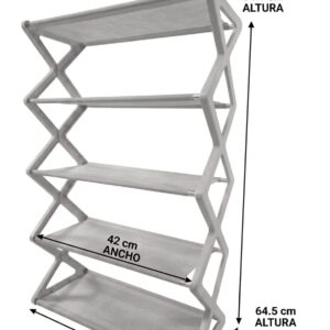 ZAPATERA ORGANIZADOR 4 NIVELES GRIS