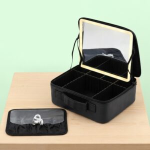 ORGANIZADOR DE MAQUILLAJE LED NEGRO