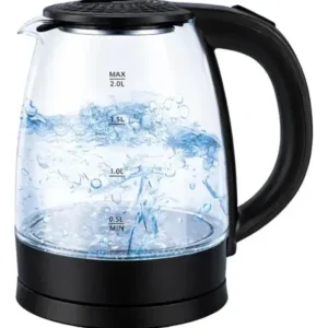 HERVIDOR DE VIDRIO 2LITRO NEGRO V.A