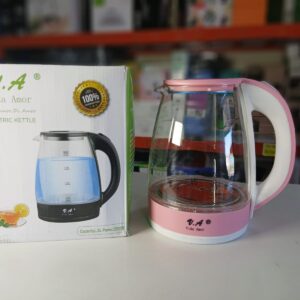 HERVIDOR DE VIDRIO 2L ROSADO V.A